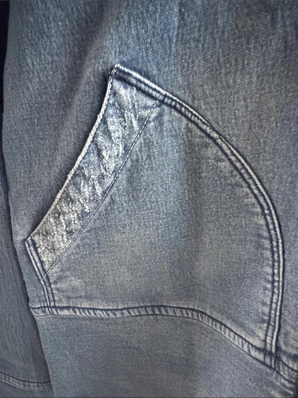 Moma women’s Light Blue denim Hooded Zip-Front Jacket
